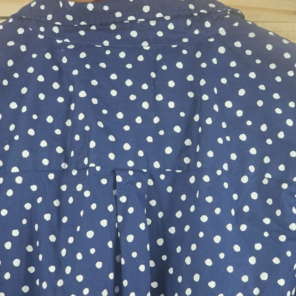 Old Navy Polka Dot Maternity Tunic Women Large Navy Blue‎ Classic Preppy Core - Picture 8 of 11